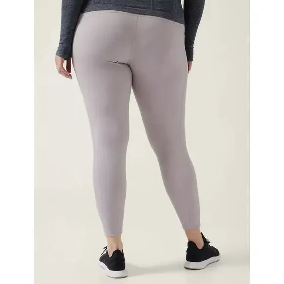 Athleta Pants Womens 3X Rainier Tight Tinsel Purple NWT Hiking Pockets MSRP $109 - Picture 2 of 3